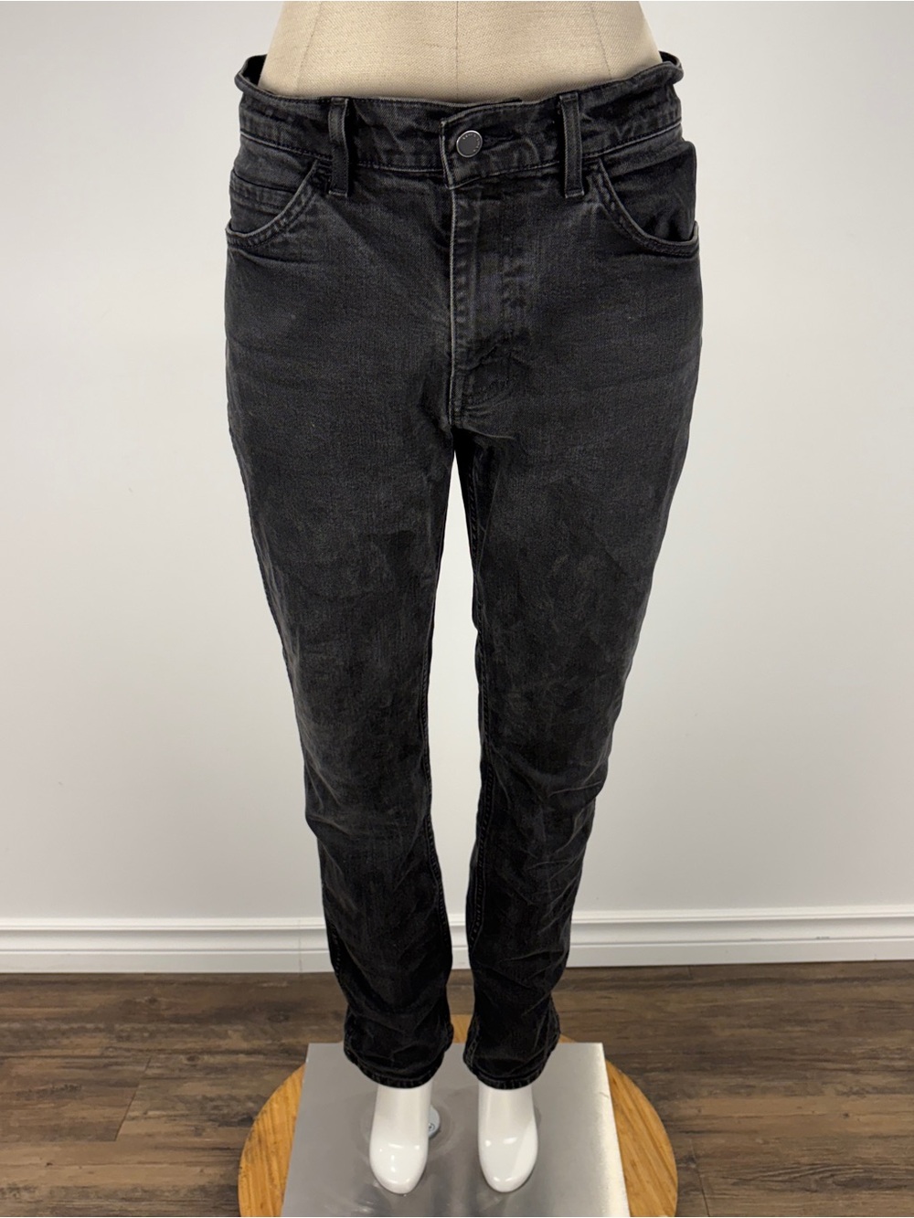 Levi's Line 8 Black Slim Straight Jeans Mens 34x34 Faded Charcoal Minimalist